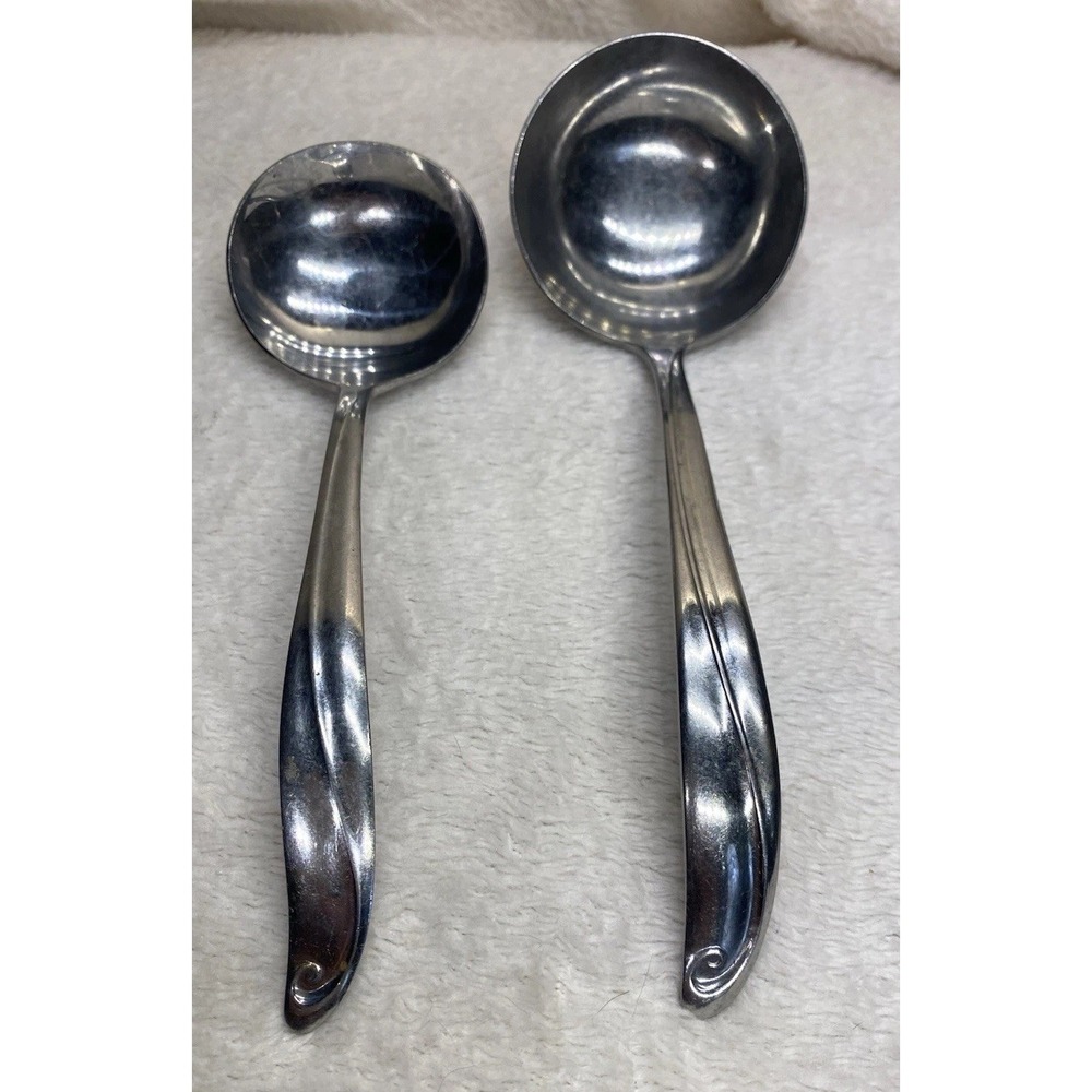 Vintage Gravy Ladle Stainless Steel AMC Lucerne Set of 2